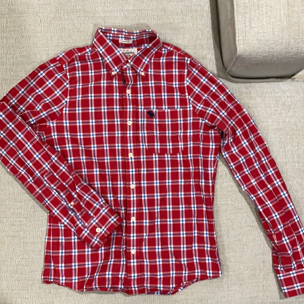Abercrombie & Fitch Mens Long-Sleeve Medium Shirt